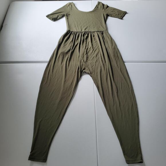 IMBODHI Jumpsuit Womens Large Green Lenzing Micromodal Made USA Athleisure - Picture 1 of 13